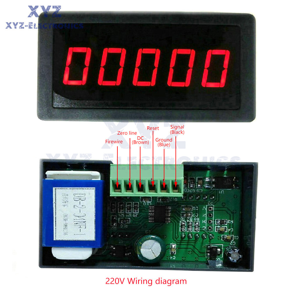DC12-24V RS5135 Electronic 5-digit Counter Meter Panel with Large Screen 0-99999