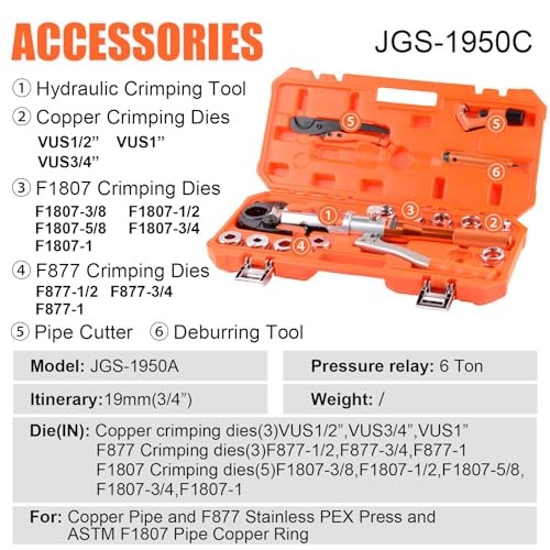 ProPress Tool Kit 1/2 3/4 1 Copper PEX