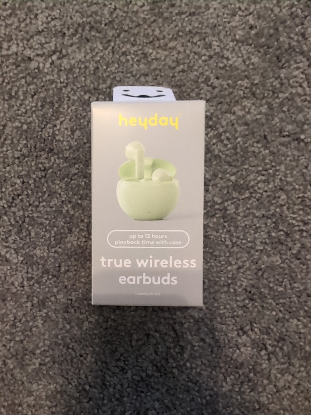 Heyday True Wireless Earbuds – Up to 12 Hours Playback with Case – White – New