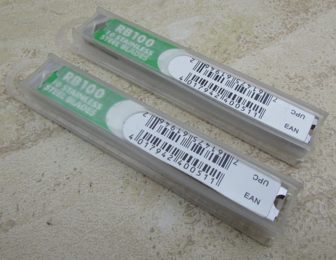 2 PACKS Of 10 Unger Replacement Blades Stainless Steel 4" RB100 Refill Cartridge