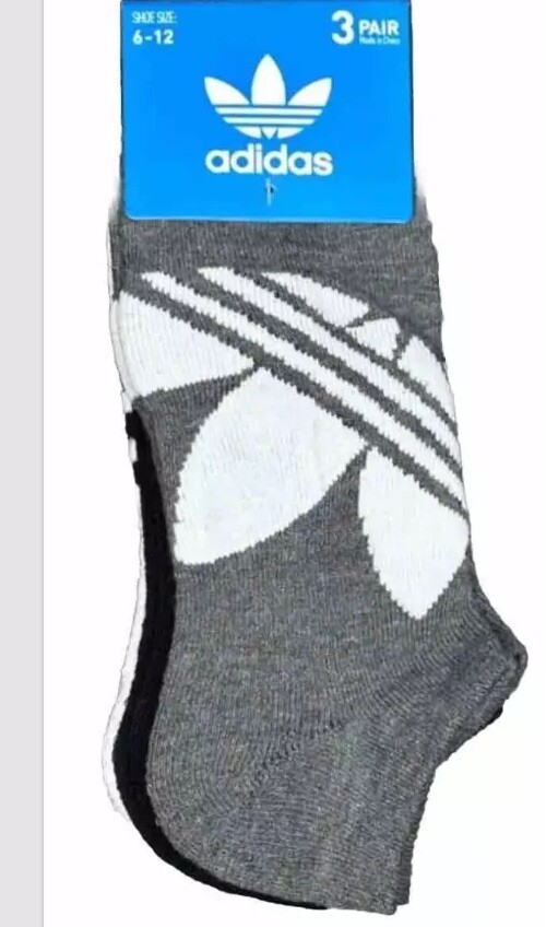 Adidas Originals Men's 3-Pair No show Socks Size 6-12 $16