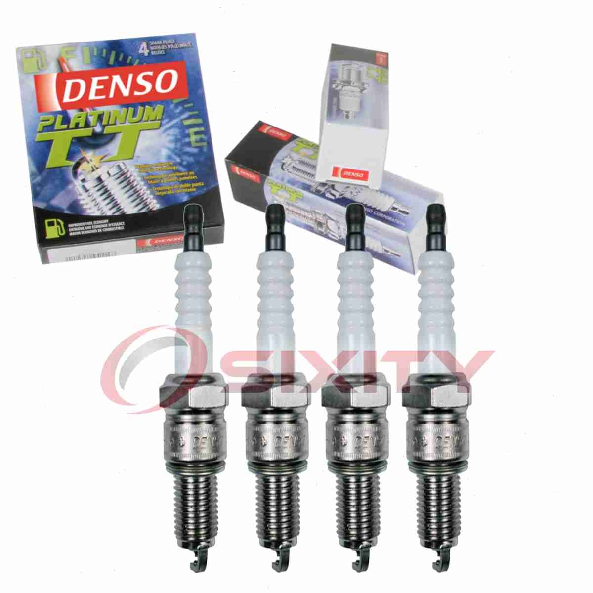 4 pc Denso Platinum TT Spark Plugs for 1969 Nissan 521 Pickup 1.3L L4 xi