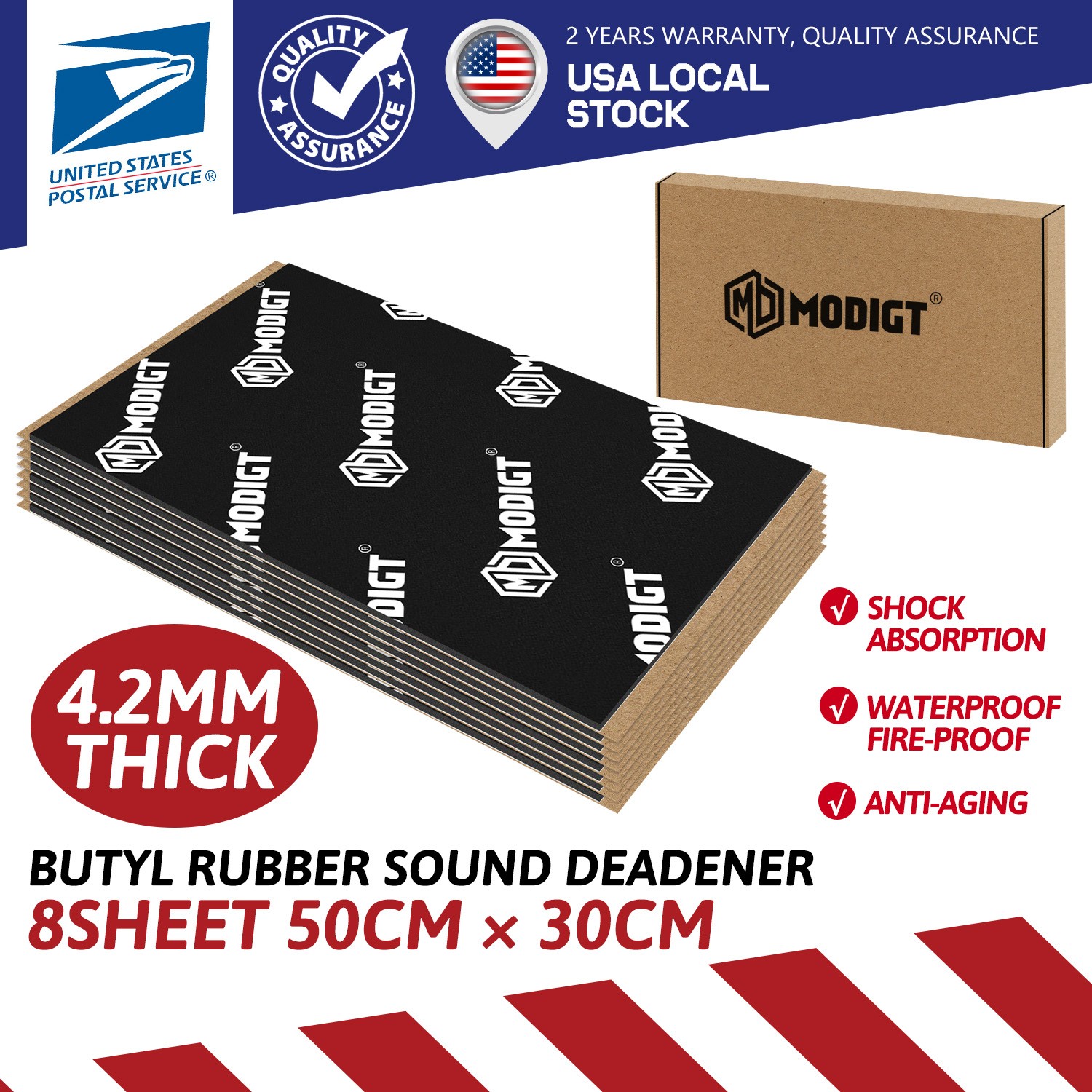 165mil 13 sqft Car Sound Deadening Mat, Butyl Automotive Sound Deadener, Audio