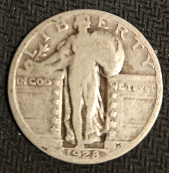 USA - 1928P - Standing Liberty Quarter  90% Silver - No mint mark