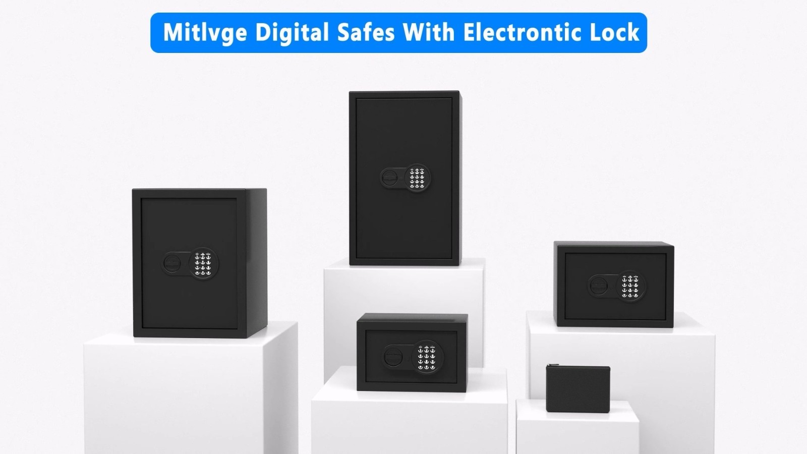 Fireproof Waterproof Safe Box with Keys & Passcode, Wall Mount, Smart Alert Syst
