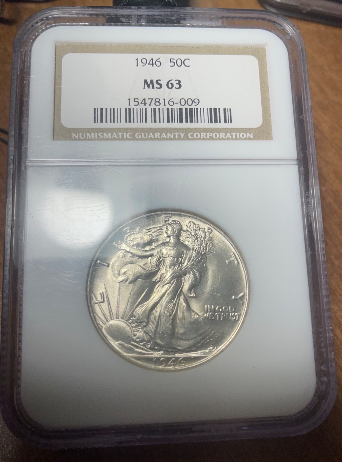 NGC Walking Half Dollar 1946 MS 63