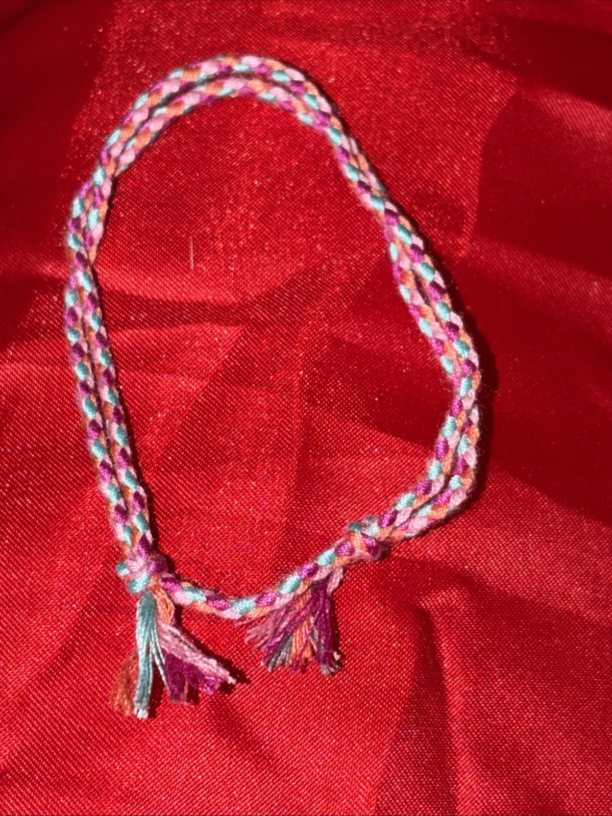NEW BOHO BRAID THREAD FRIENDSHIP BRACELET KNOT AQUA PINK MAROON PEACH NIP ADJUST