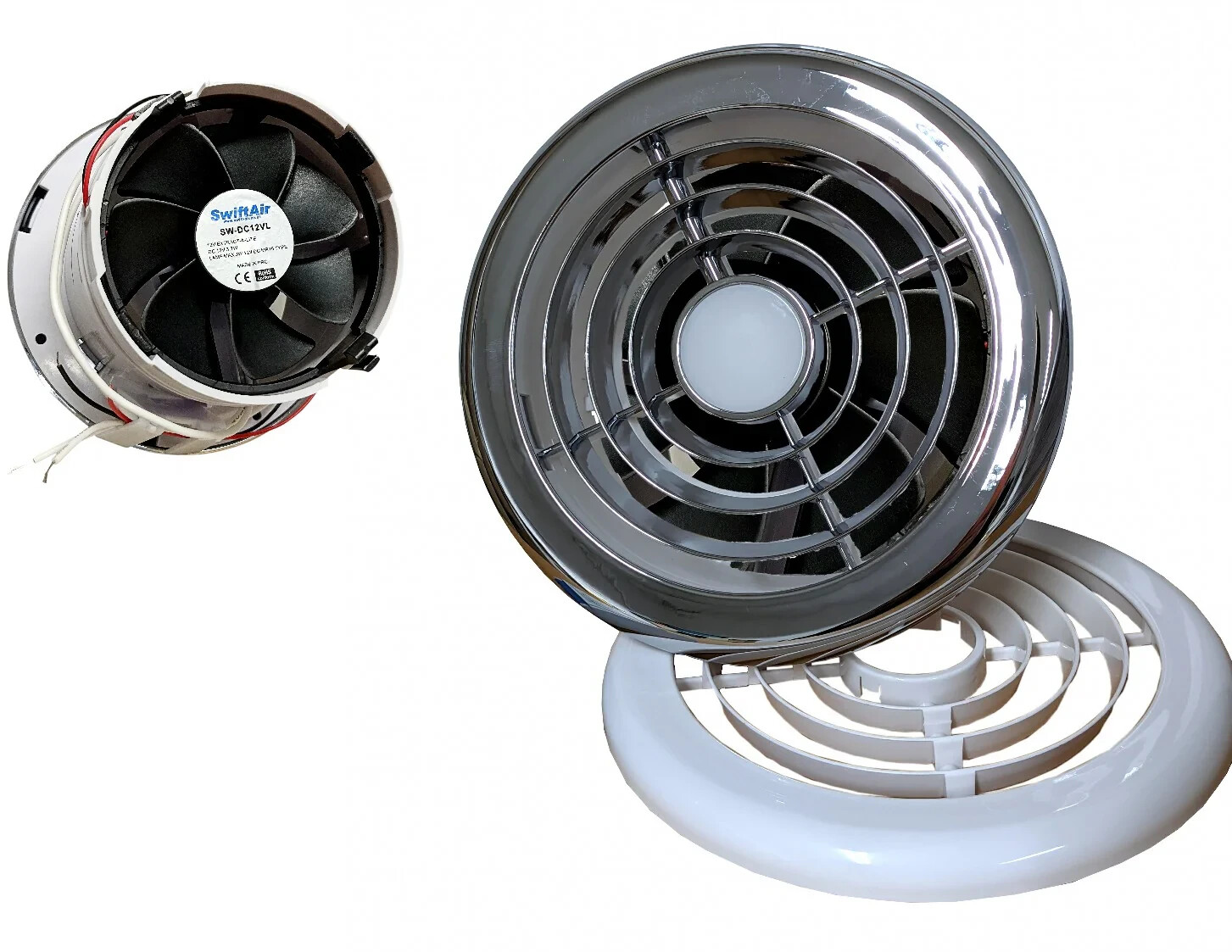 SwiftAir Fan with light option - 12V DC for Marine and RV application