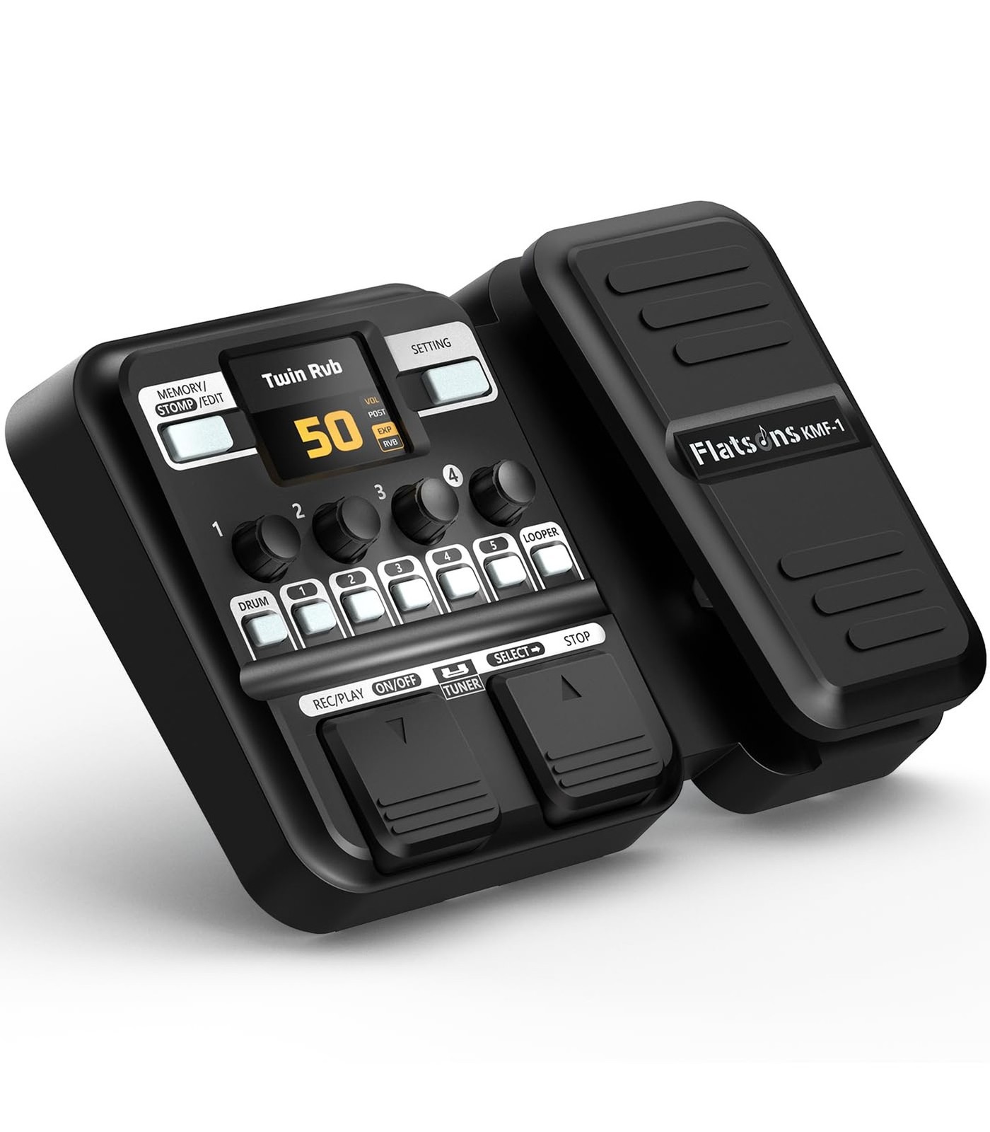 KMF-1 Multi-Effects Guitar Pedal with 77 Practice Effects | 50 Presets, 42 Dr...
