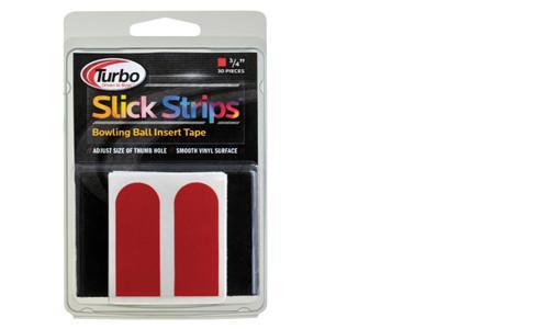 3 PACK (90 Pieces)- Turbo Slick Strips 3/4" RED Smooth Bowling Tape Pack