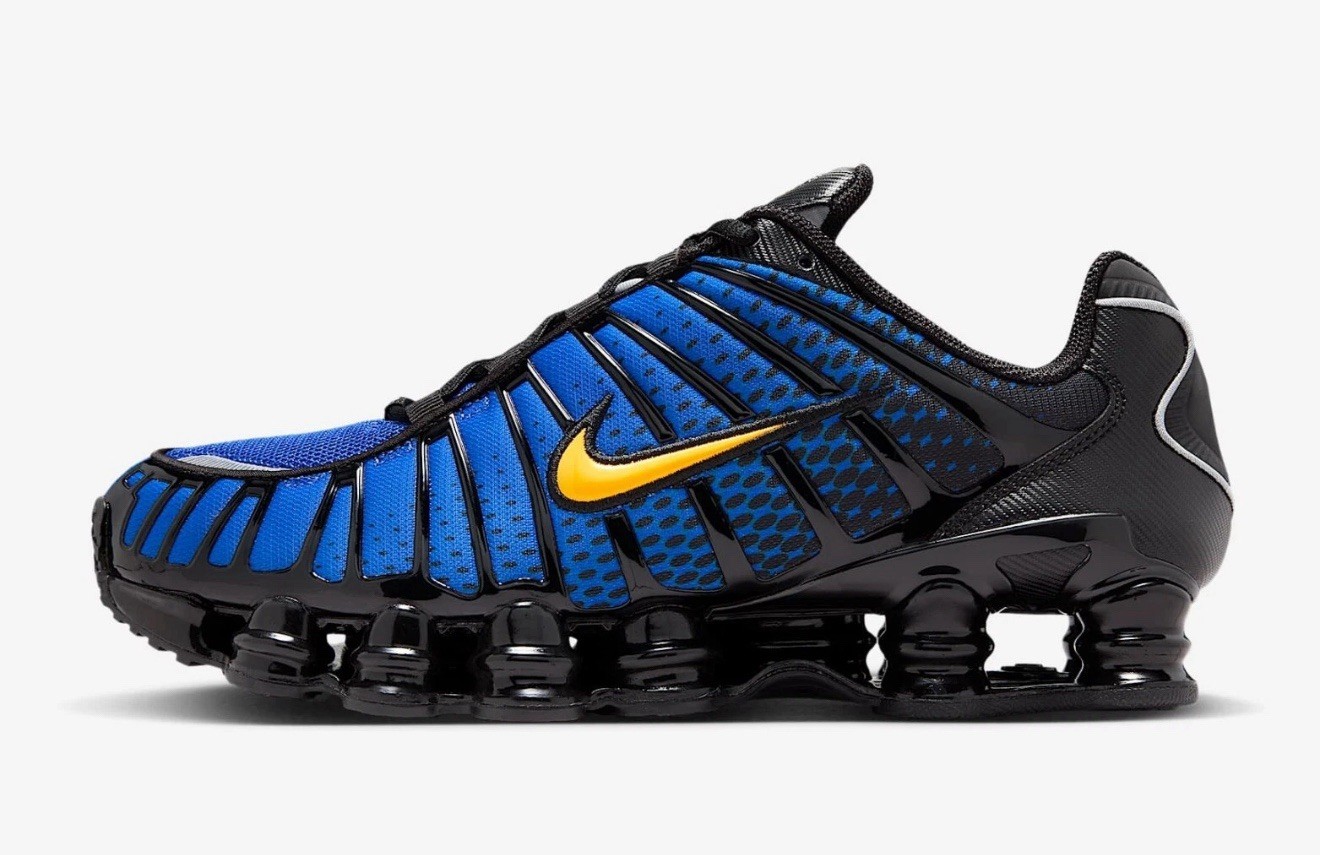 Nike Shox TL Shoes Black Lyon Blue Varsity Maize IB7670-001 Men's Sizes NEW