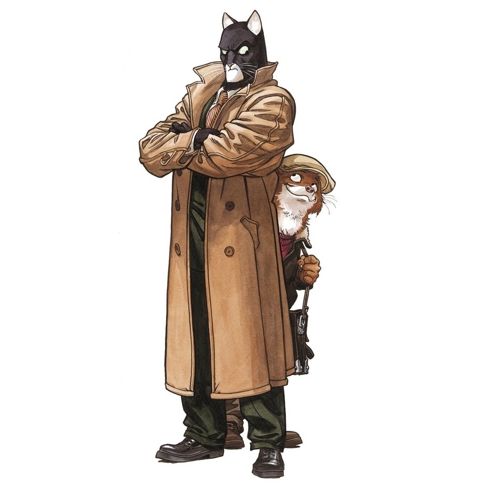 Postcard of Blacksad, John and Weekly (10x15cm)