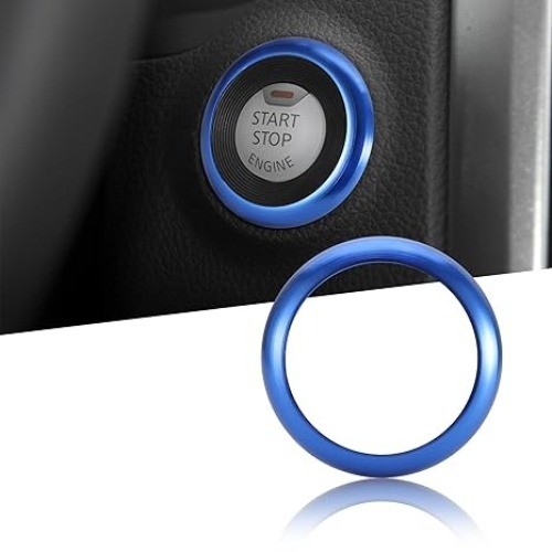 Engine Start Stop Ring Trim Compatible with Altima 2013 2014 2015  Color: Blue