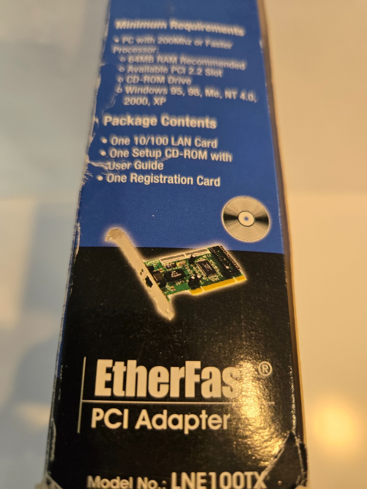 Linksys EtherFast PCI Adapter 10/100 Mbps Wired Model LNE100TX Microsoft Windows