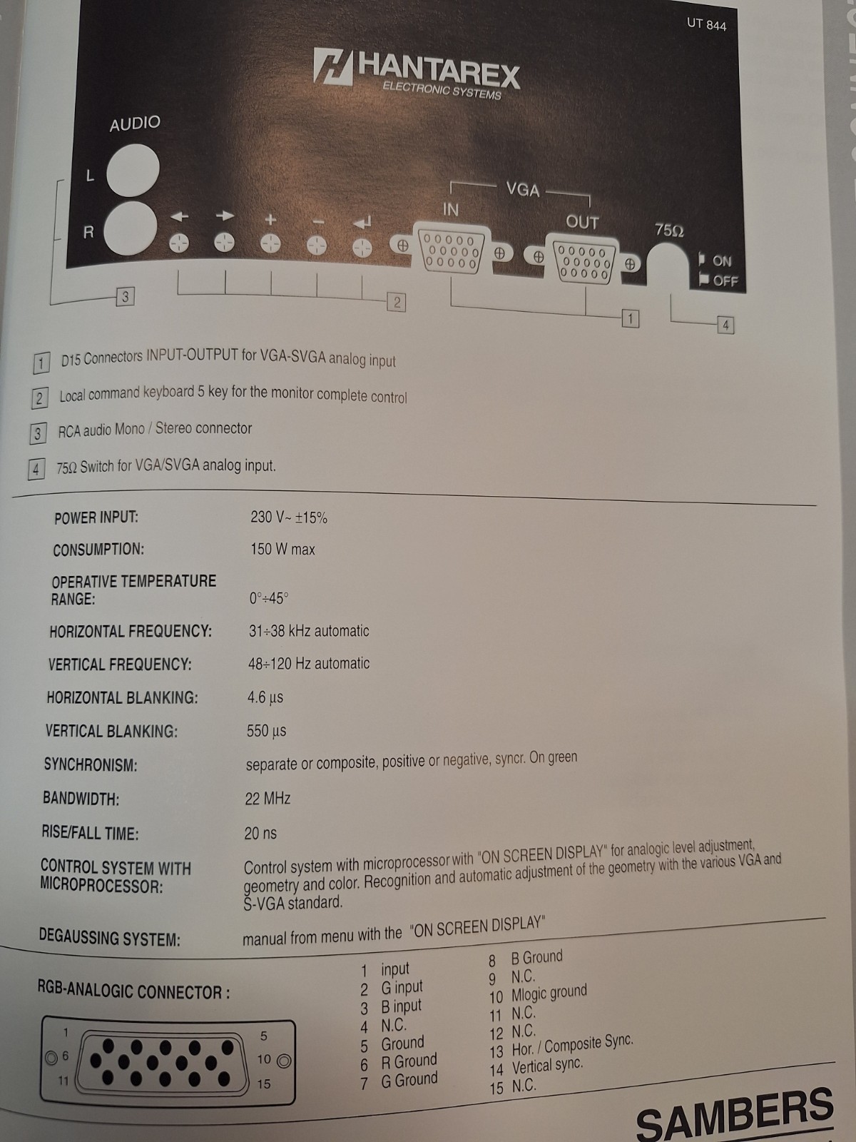 MONITOR HANTAREX MGG 28 EV/3