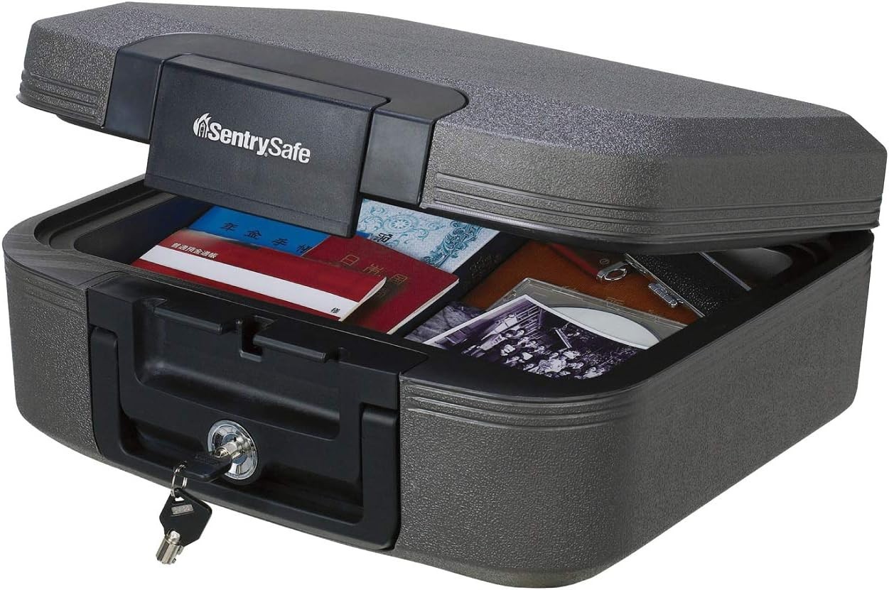SentrySafe Chest Safe with Key Lock 0.28 Cu.ft Fire & Water-Resistant (CHW20201)