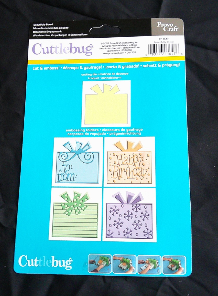 Cuttlebug Provo Craft Embossing CUT & EMBOSS BEAUTIFULLY BOXED 1 Die 4 Folders