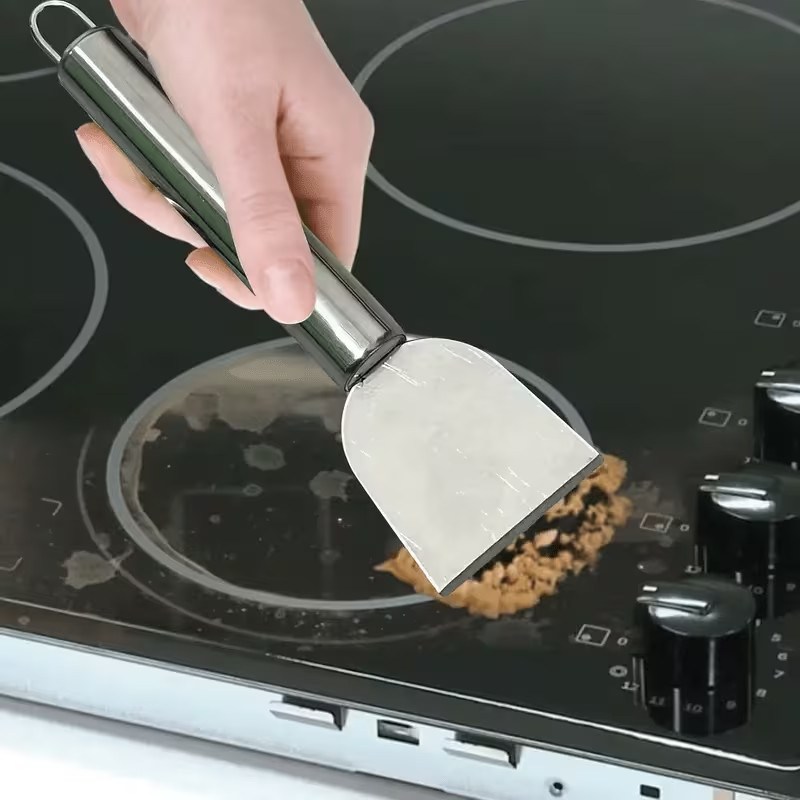 2× Stainless Steel Spatula Multi-Purpose Scraper Kitchen Cleaning Tools Spatula