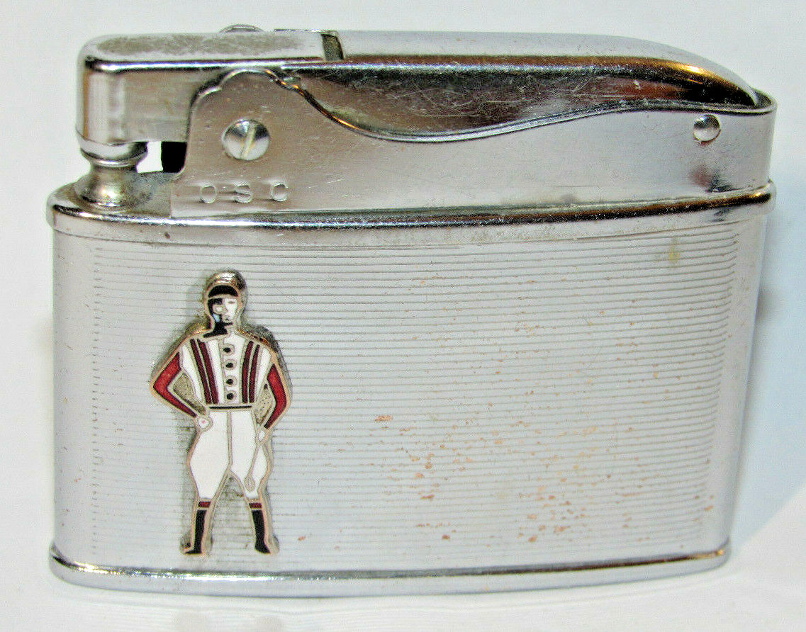 VINTAGE 1950s-60s JOCKEY BRAND UNDERWEAR LIGHTER! WITH PAINTED METAL LOGO! JAPAN