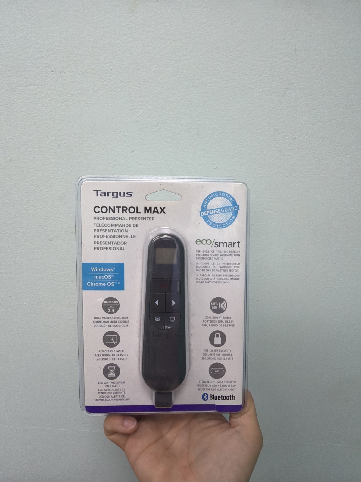Targus Dual Mode Antimicrobial Laser Presenter - Wireless with Timer - AMP068