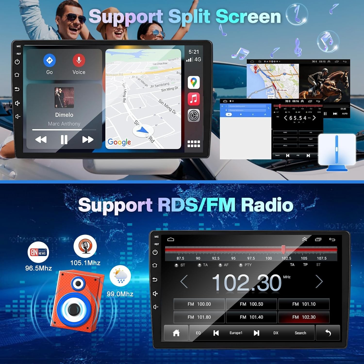 10'' For 2002-2007 Jeep Liberty Car Stereo Radio Apple Carplay Android 15 GPS
