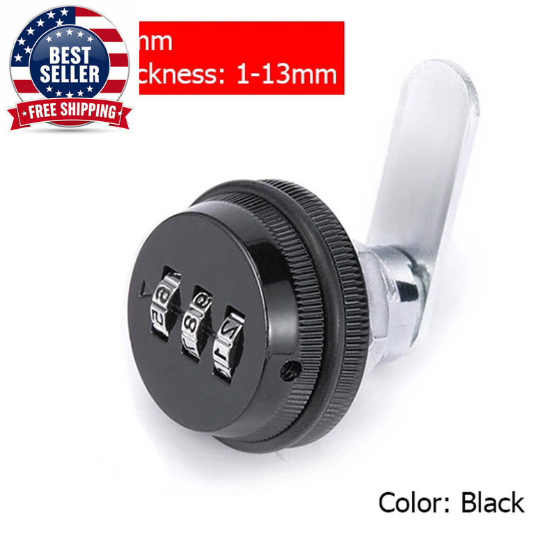 Combination Cabinet Lock Black/Silver Zinc Alloy Password Locks Security Home Au