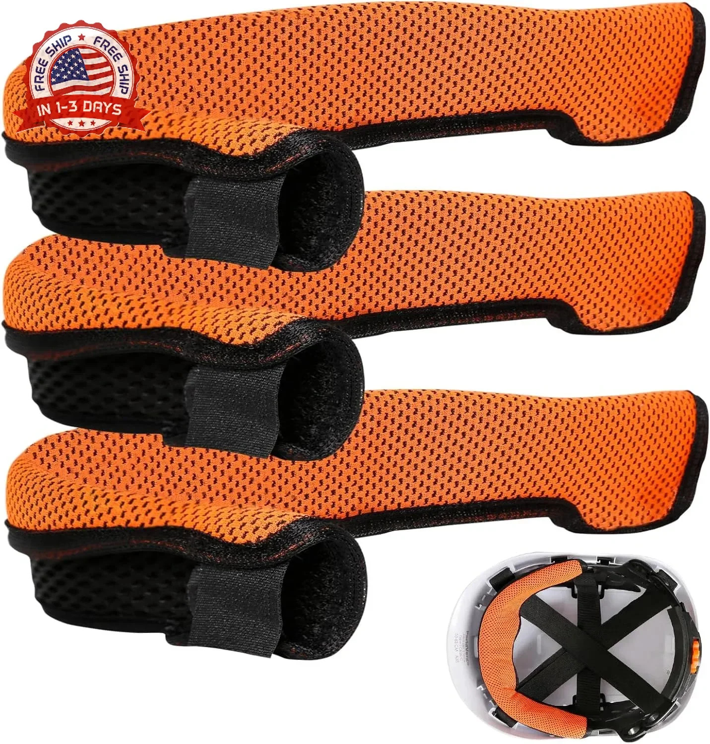 Aolamegs Hard Hat Sweatband - 3pcs Washable Hard Hat Sweat Bands,Flame Retardant