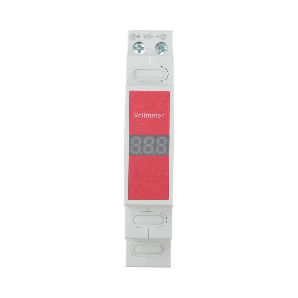 LED Display Voltage Meter for Din Rail Installation Supporting 11 310V DC Range