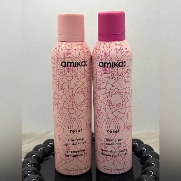 Amika Reset Clarifying Gel Shampoo & Reset Cooling Gel Conditioner 6.7 oz Duo