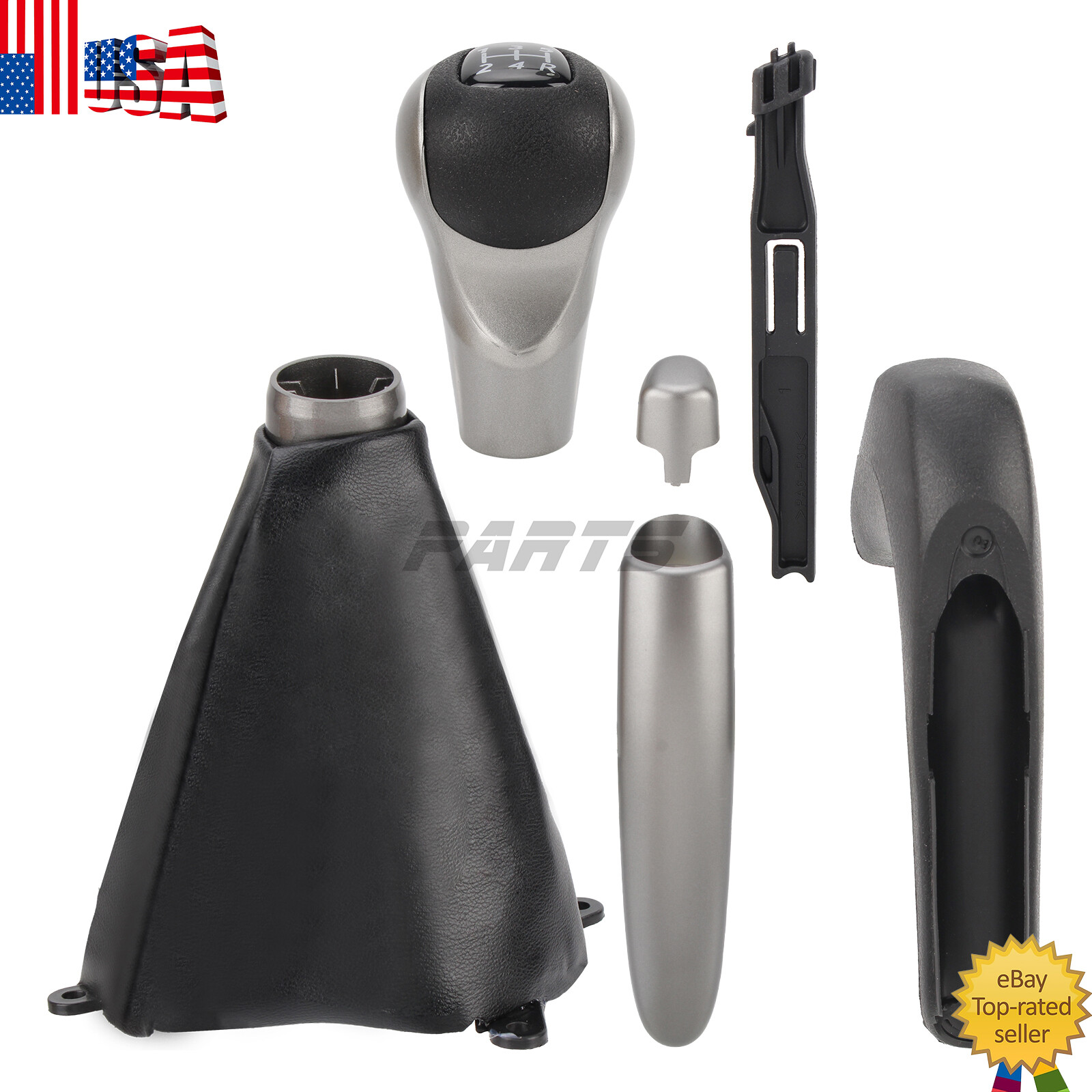 For Honda Civic 2006-2011 Parking Brake Handle & 5 Speed Gear Shift Knob Set