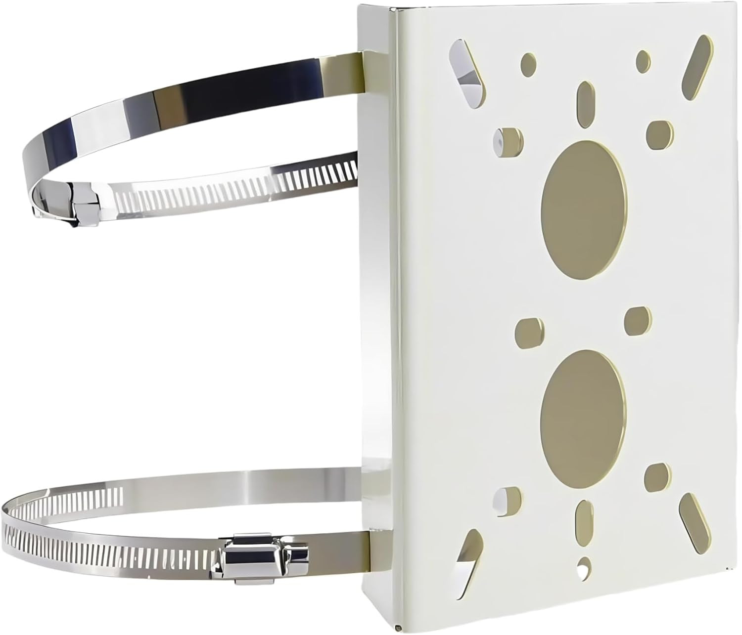 Heavy Duty Metal CCTV Camera Pole Mount Bracket - Universal Indoor/Outdoor Wall/