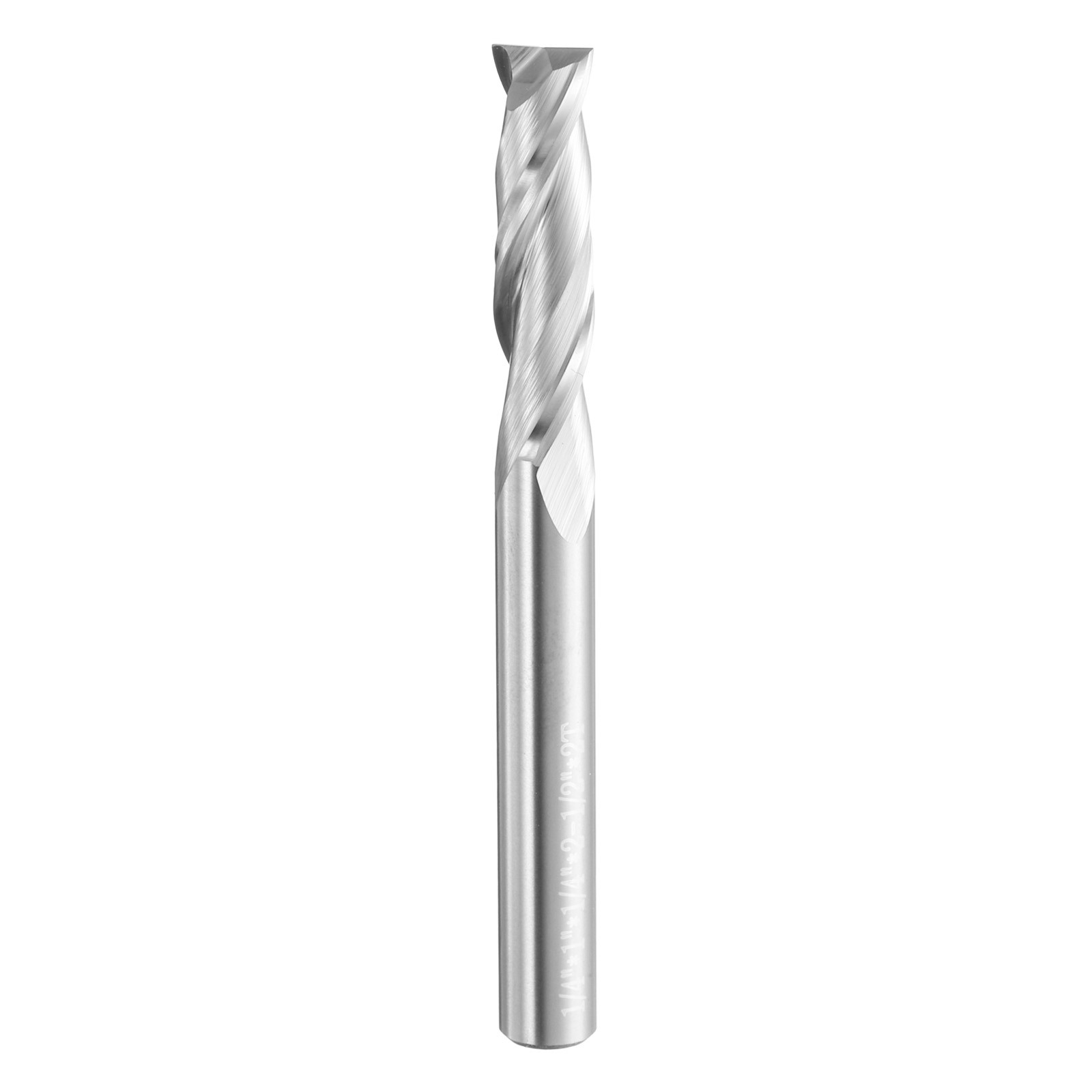 Spiral Router Bit 1/4"x1/4"x1"x2-1/2" 2 Flutes 30 Degree Helix HRC49-51