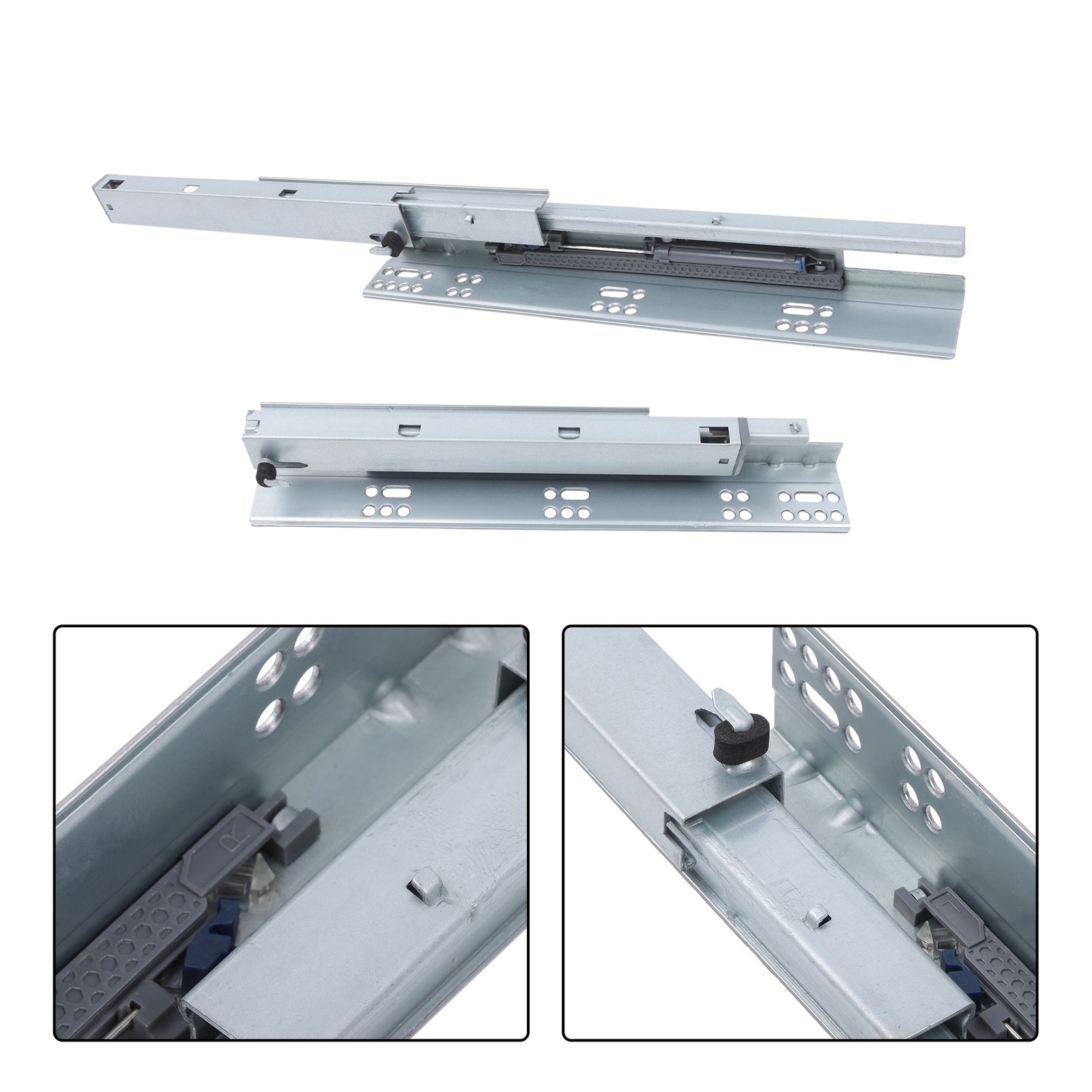 4 Pair 12 Inch Undermount Drawer Slides with Locking Device Soft Close 100lb