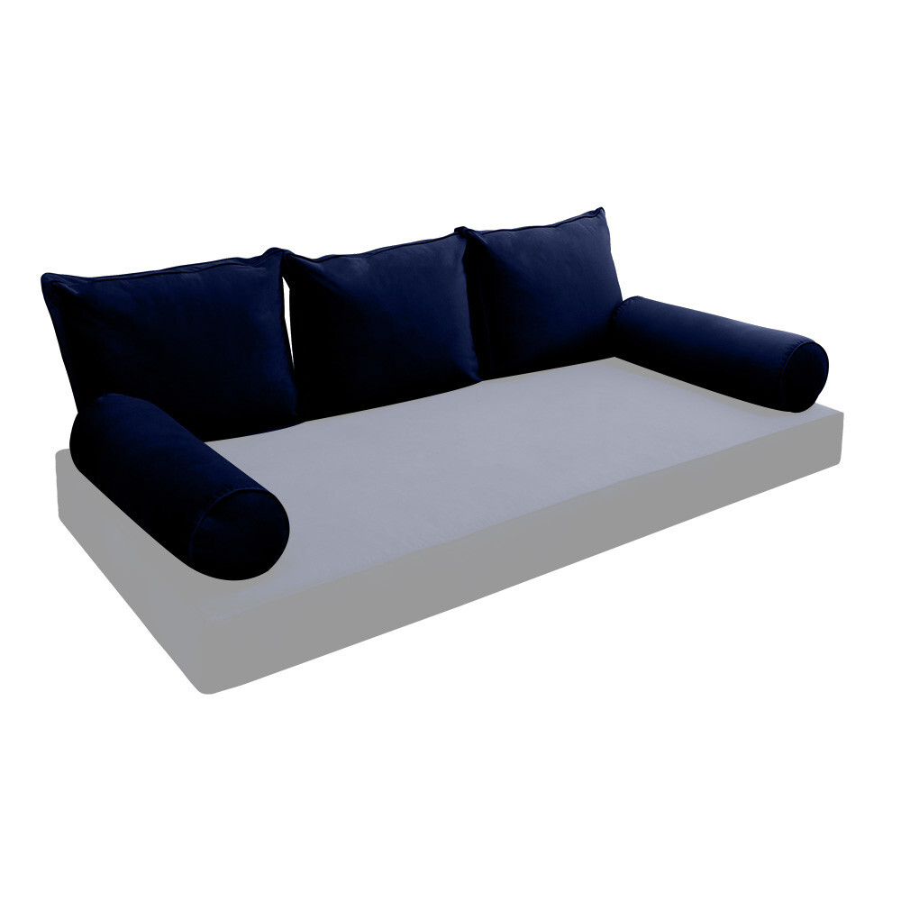 COVER ONLY Model V3 Full Velvet Same Pipe Indoor Daybed Cushion Bolster - AD373