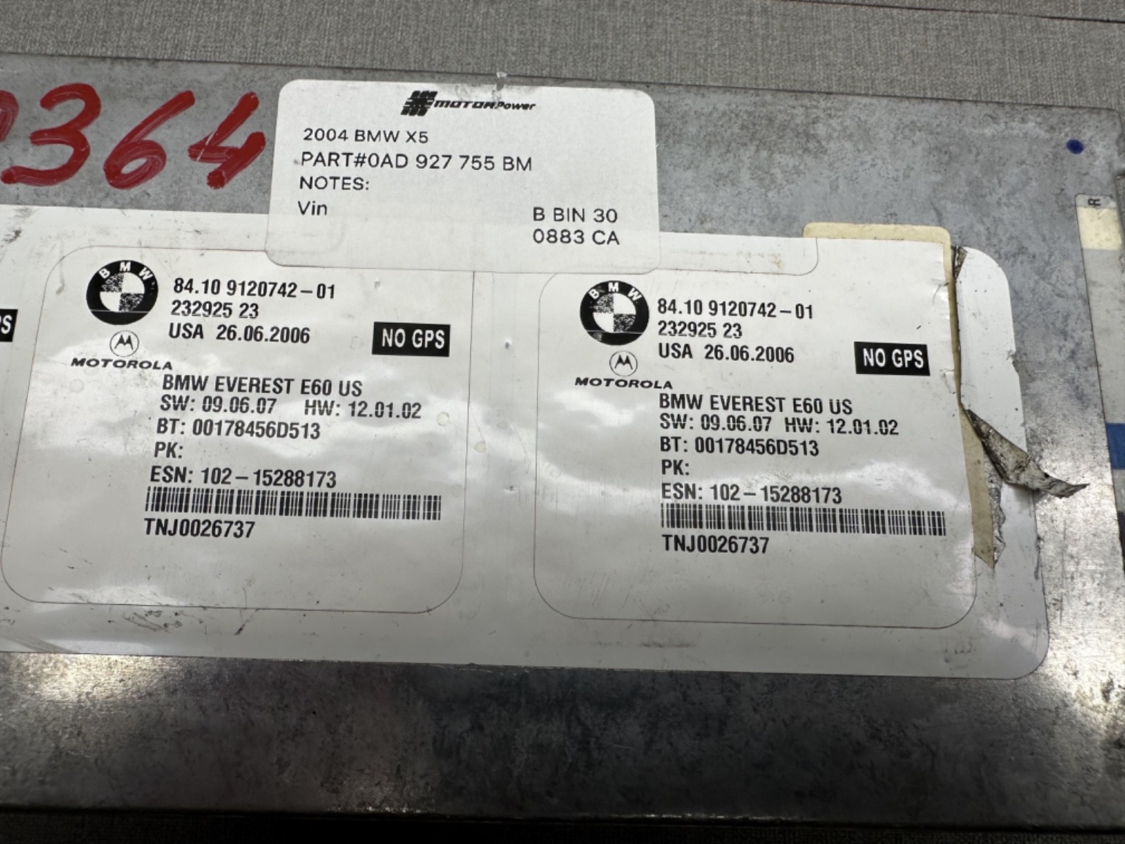 06-10 BMW E90 E92 E63 E64 Bluetooth Telematics Control Unit Module OEM 9120742