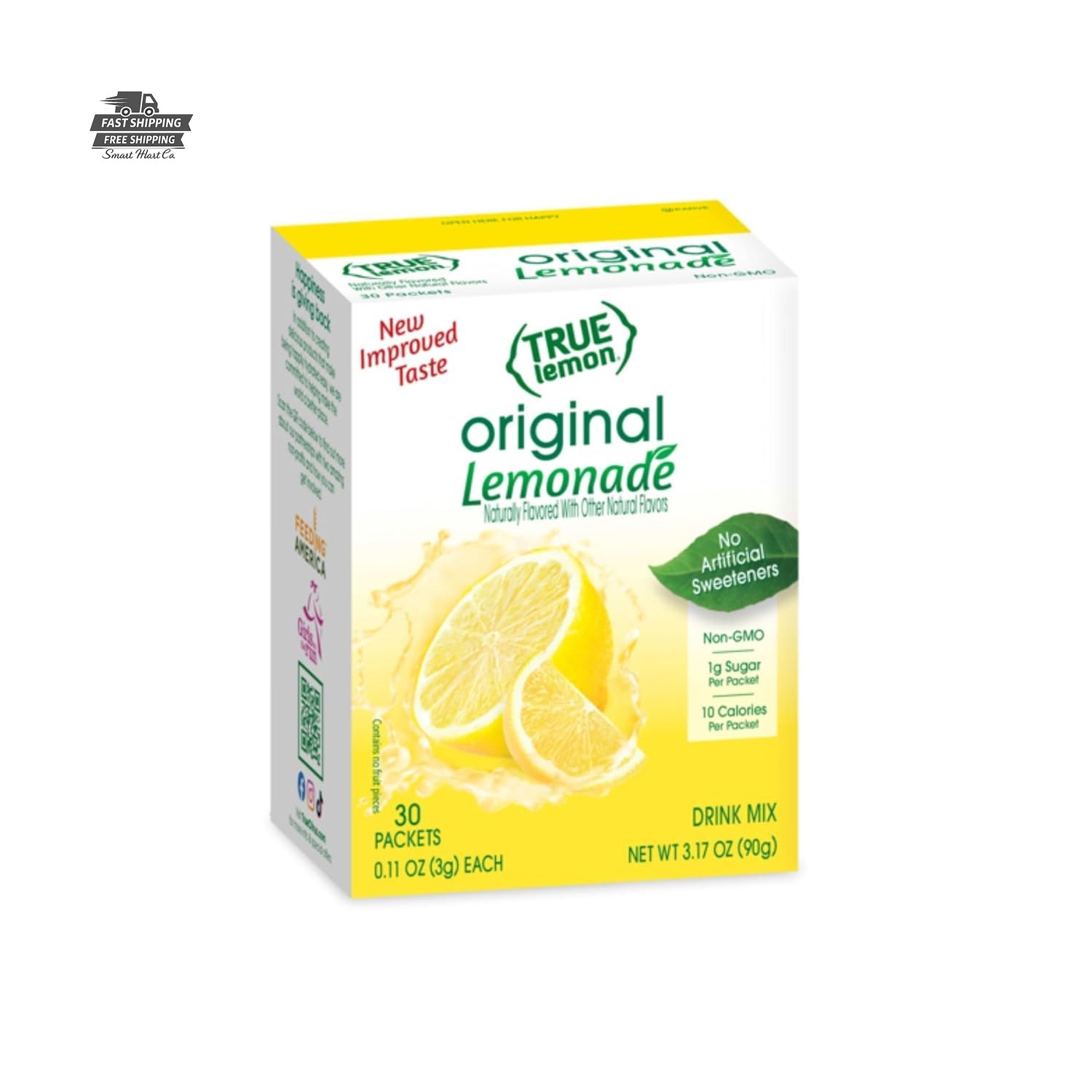 TRUE LEMON Original Lemonade Drink Mix Stevia 30 Count
