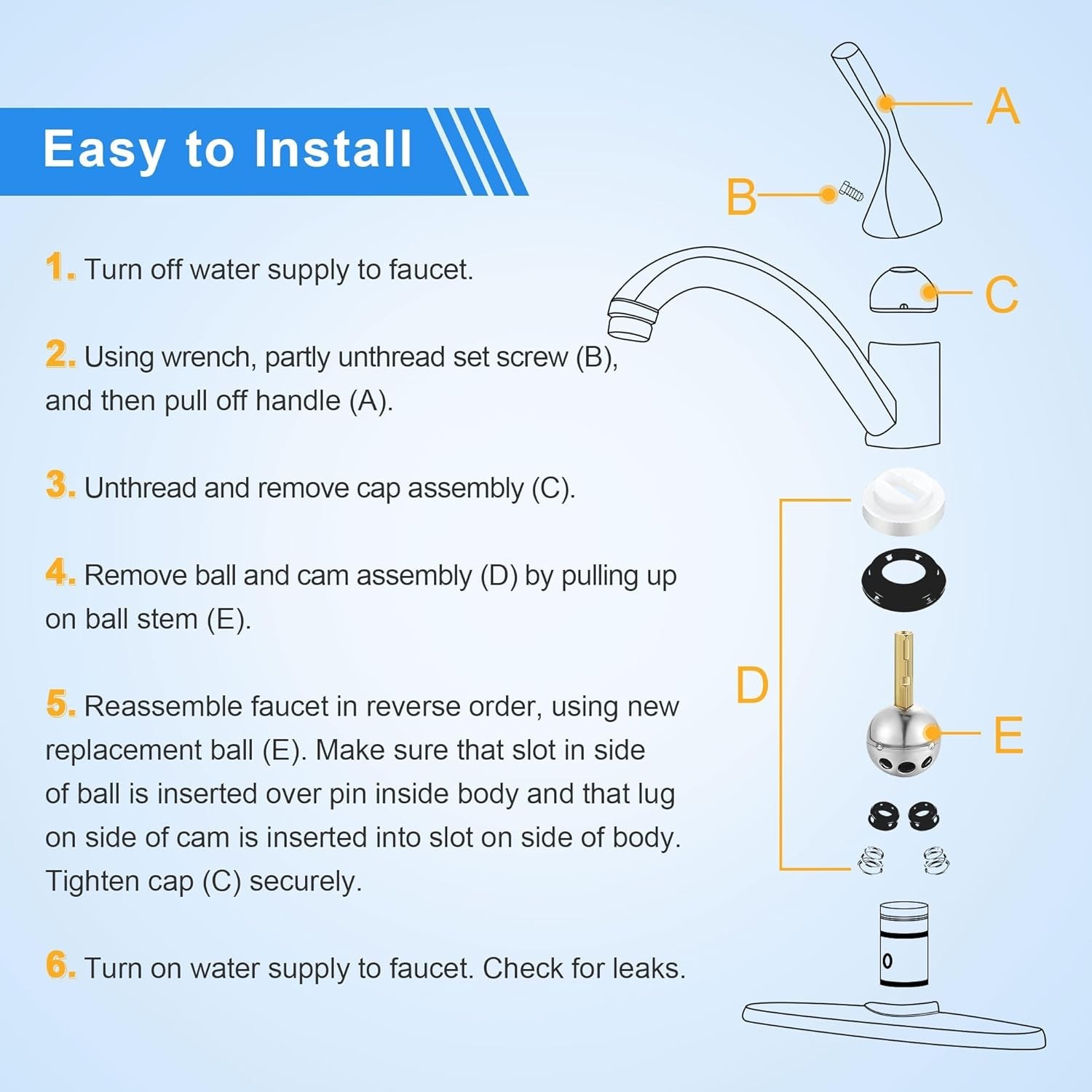 Delta/Peerless Compatible Faucet Repair Kit - Restore Performance Effortlessly