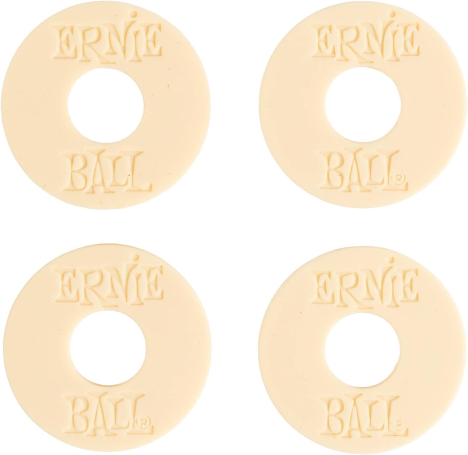 Versatile Guitar Strap Locks - Silicone Rubber in Cream, 4 Pack for Performance
