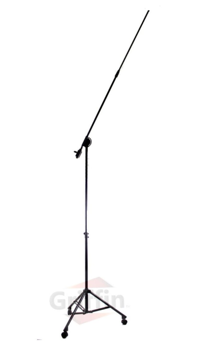 2 PACK Studio Microphone Boom Stand with Wheels by GRIFFIN | Extended Mic Height