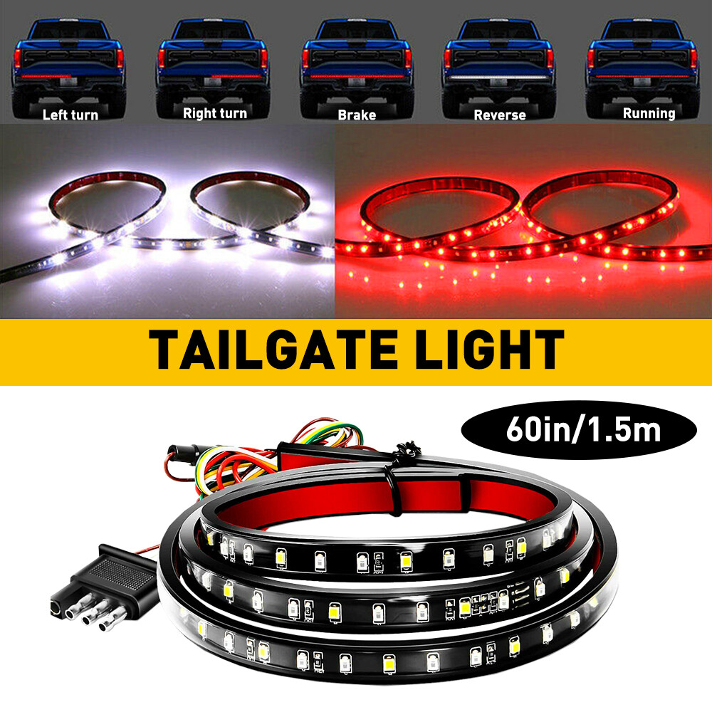 60" Tailgate LED Light Bar Brake Reverse Strip For Chevrolet Silverado 1500 EOA