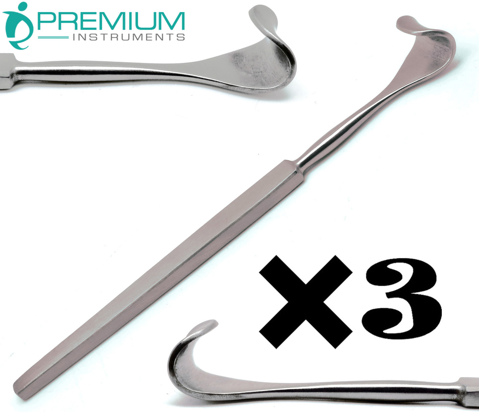 3 Pcs New DESMARRES 17mm Eye Retractors 5.5" Ophthalmology Surgical Instruments