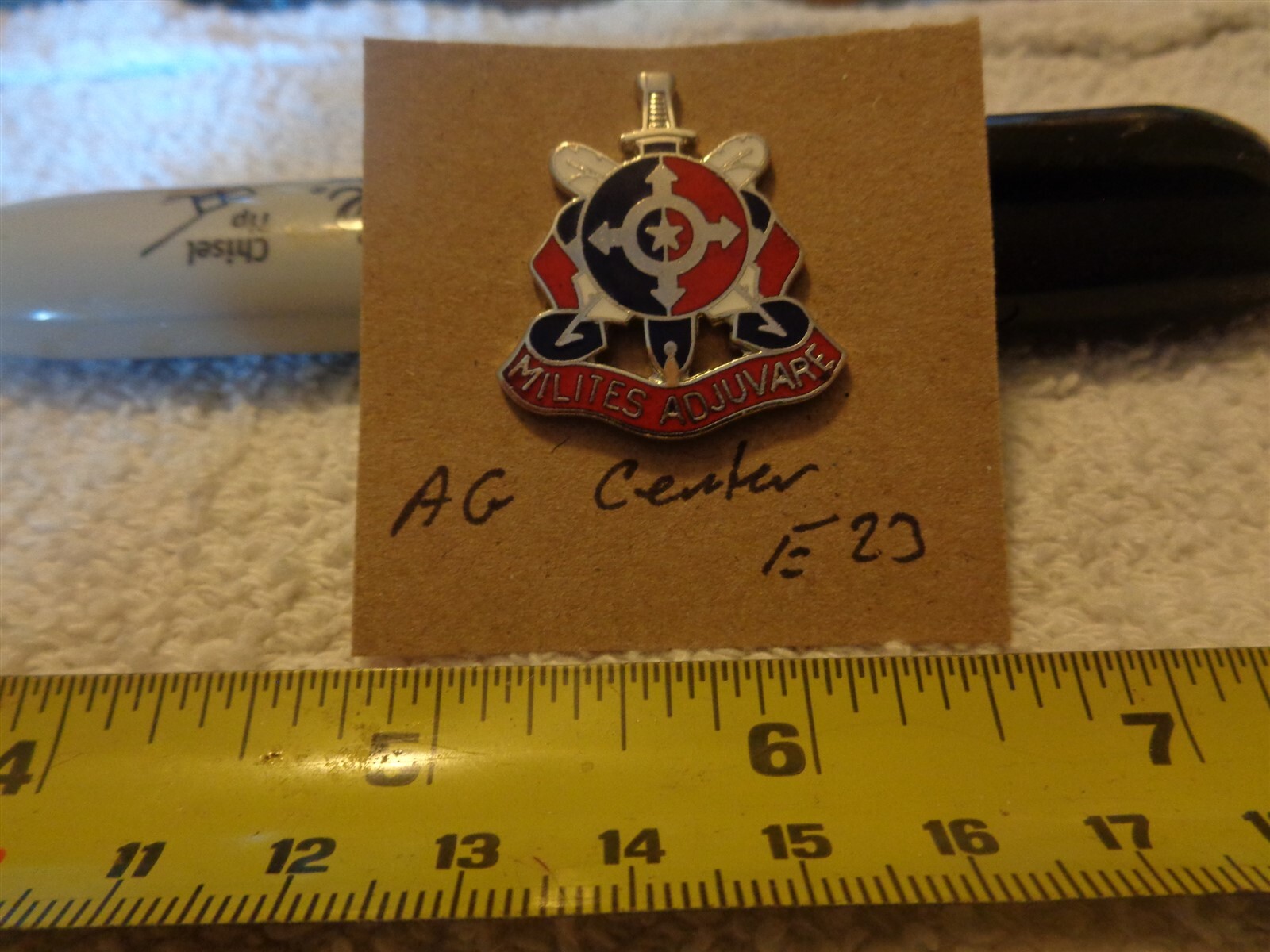 Adjutant General Center E23 Unit Crest, DI, DUI (DRAW#3)