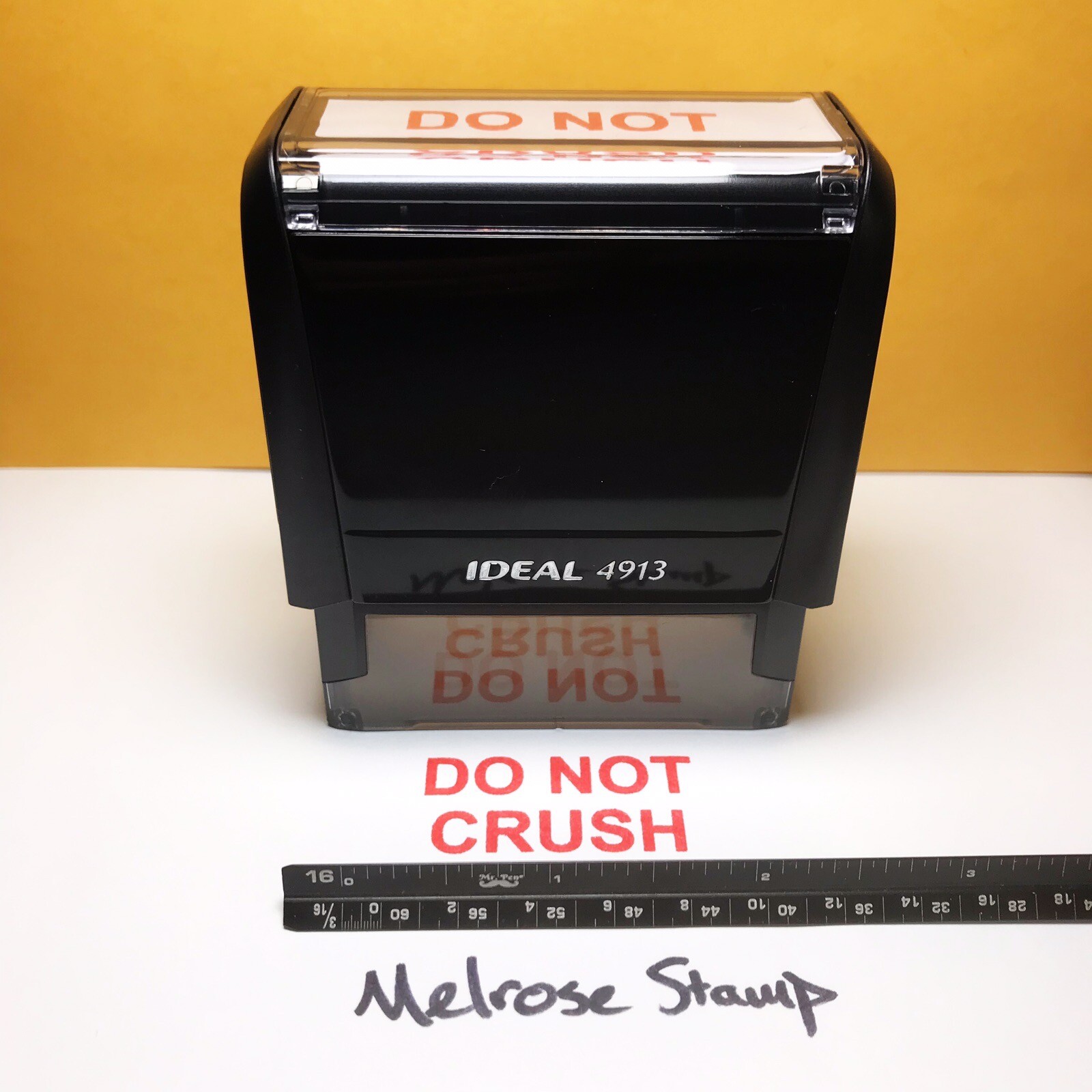 Do Not Crush Rubber Stamp Red Ink Self Inking Ideal 4913