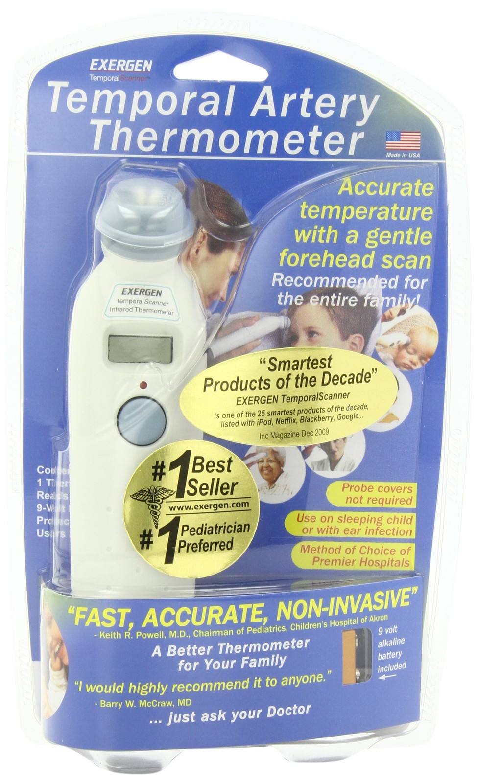 Exergen Thermometer, Temporal Scanner 1 unit
