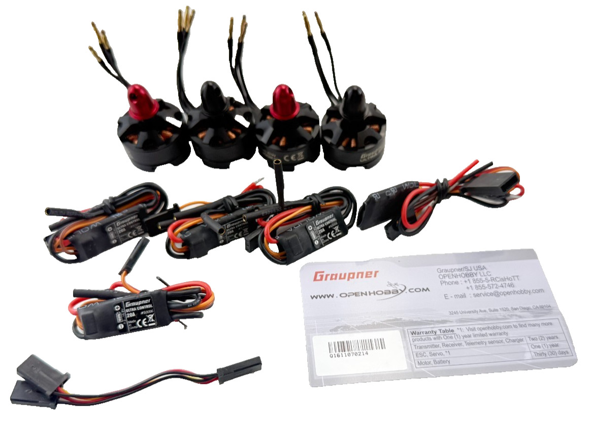 Graupner HoTT RACE DRONE MULTIROTOR POWER PACK 250 KIT S5015 220-280 MOTORS ESC