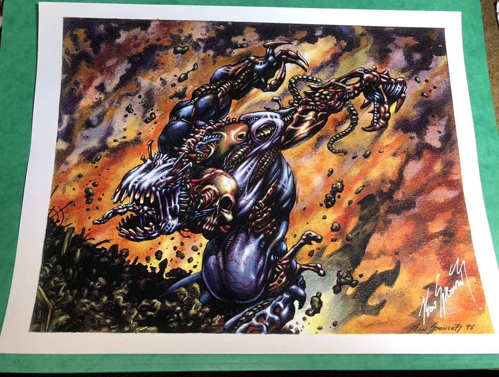 MTG Magic Gathering Yawgmoth's Will Signed Ron Spencer Artist Print Art WOW😍