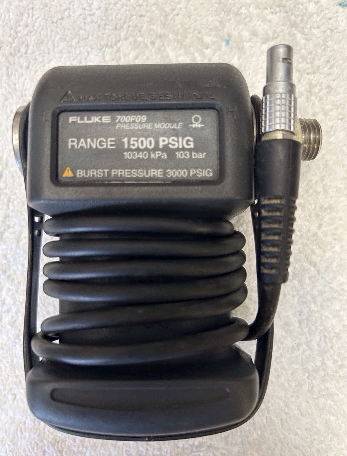 Fluke 700P09 Pressure Module 1500 PSIG Pressure Range Calibration Module