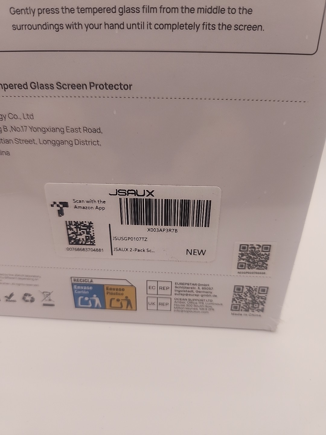 JSAUX Steam Deck Screen Protector 2-Pack