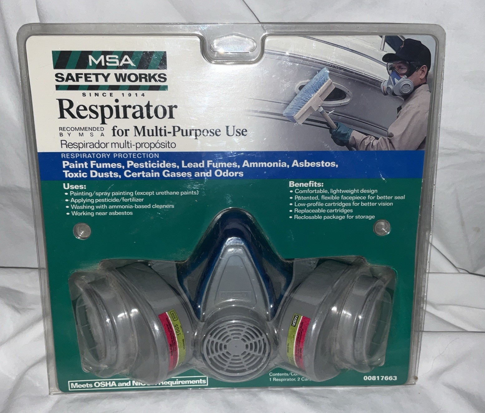 BRAND NEW MSA SAFETY WORKS MULTI USE FACE RESPIRATOR…Sealed