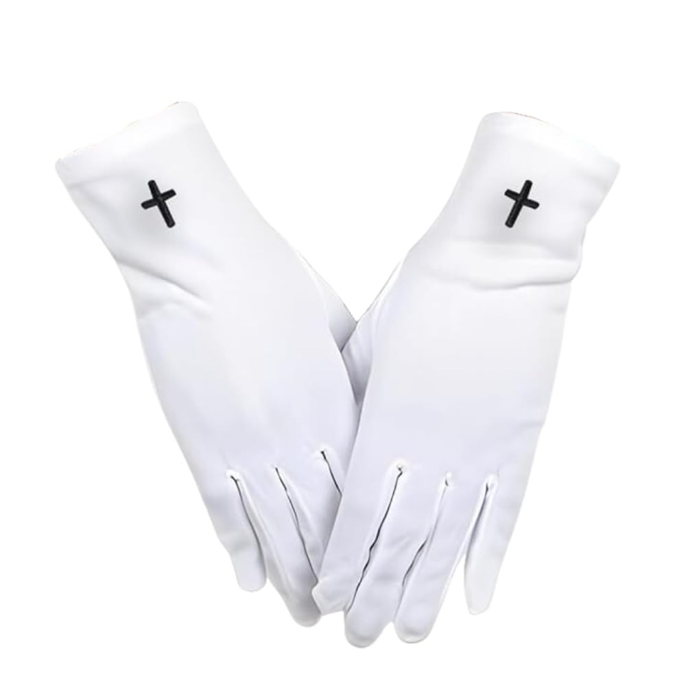Gloves-Black Cross Cotton-XLG by For Ushers